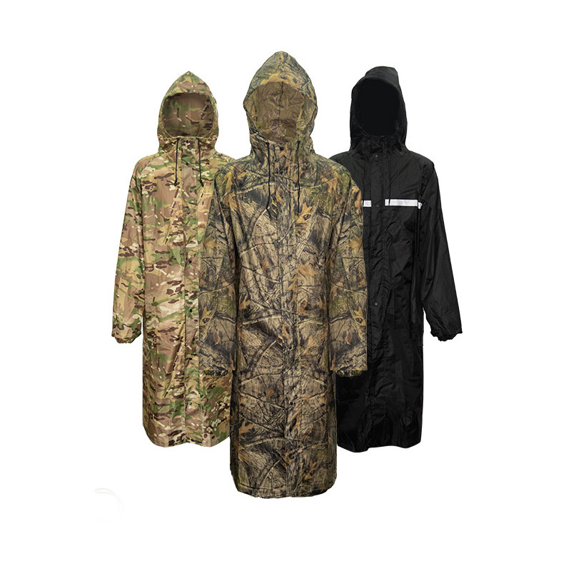 Women'S Fashion Rain Jacket - Erkekler için kamuflaj uzun yağmurluk taktikleri