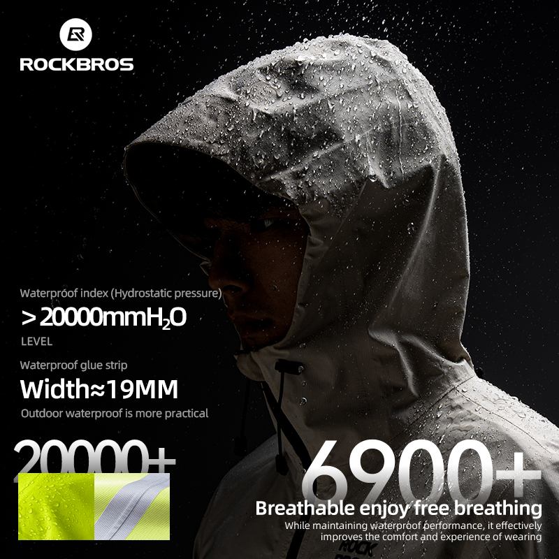 Women'S Fashion Rain Jacket - ROCKBROS Su Geçirmez Bisiklet Ceket Yağmurluk