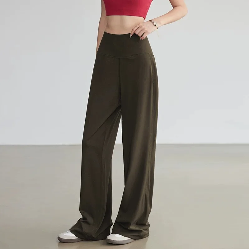 High Waist Leggings - Kadınlar İçin Bol Kesim Düz Spor