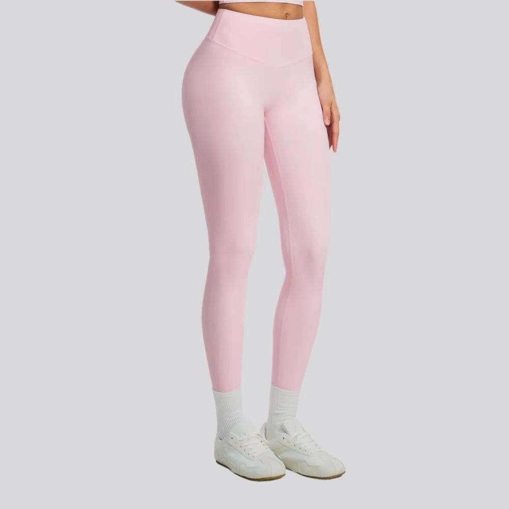 High Waist Leggings - Tek Renk Yoga Pantolonu Kadın Yüksek