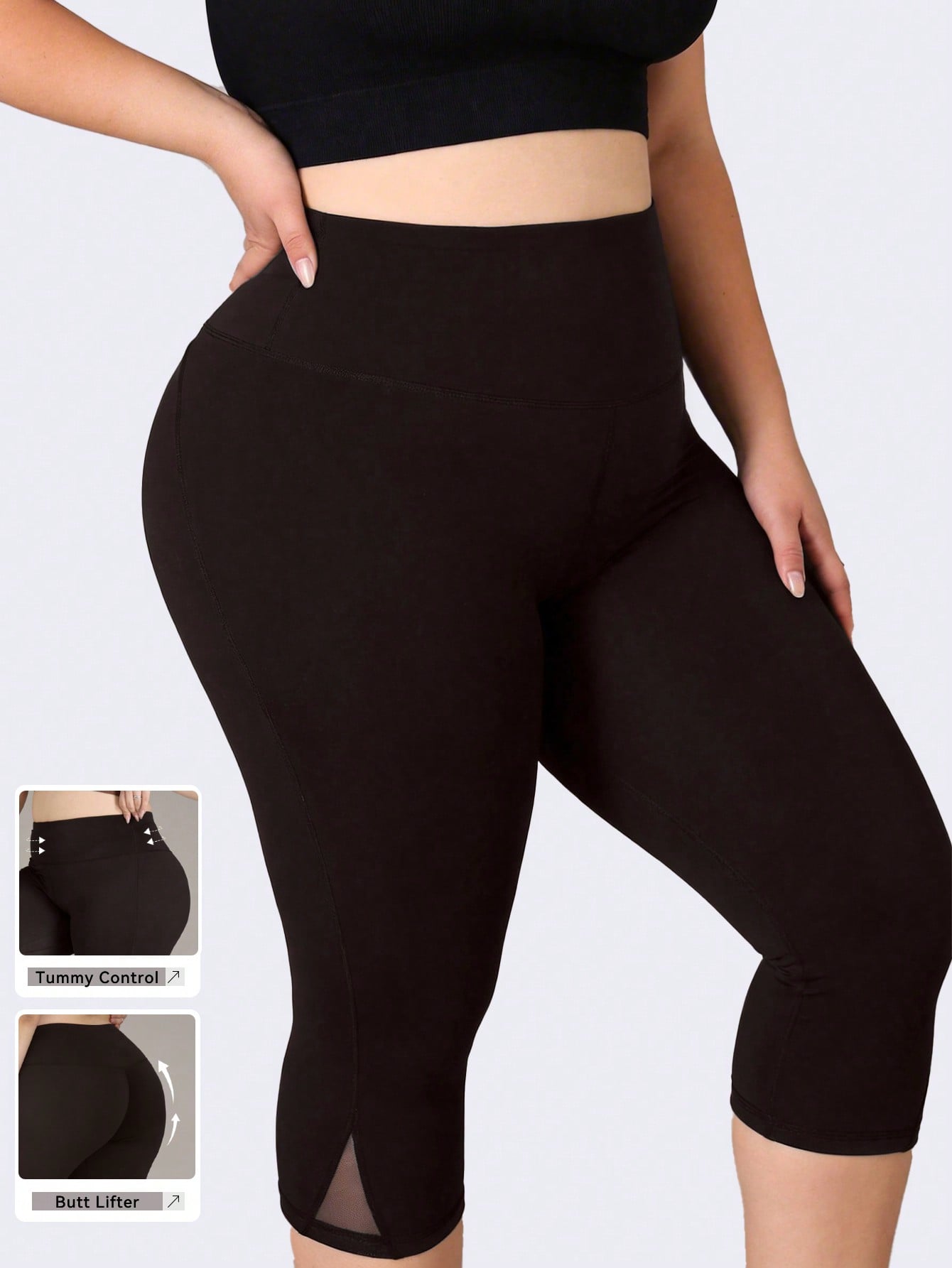 High Waist Leggings - Artı Boyutu Spor Tayt Kadın Örgü