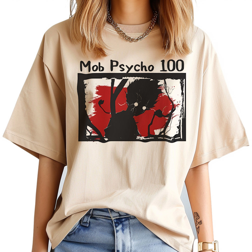 Women Fashion 80S - Mob Psycho 100 tişört kadın Psychedelic