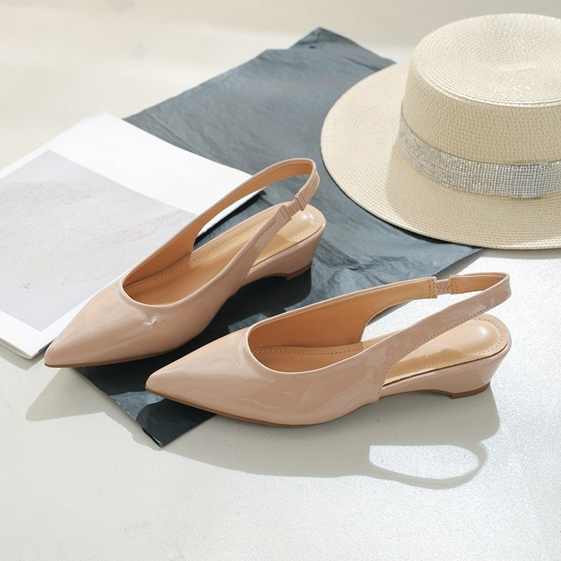 Women'S Fashion Business Casual - Sivri burunlu arkası açık sandaletler, şık