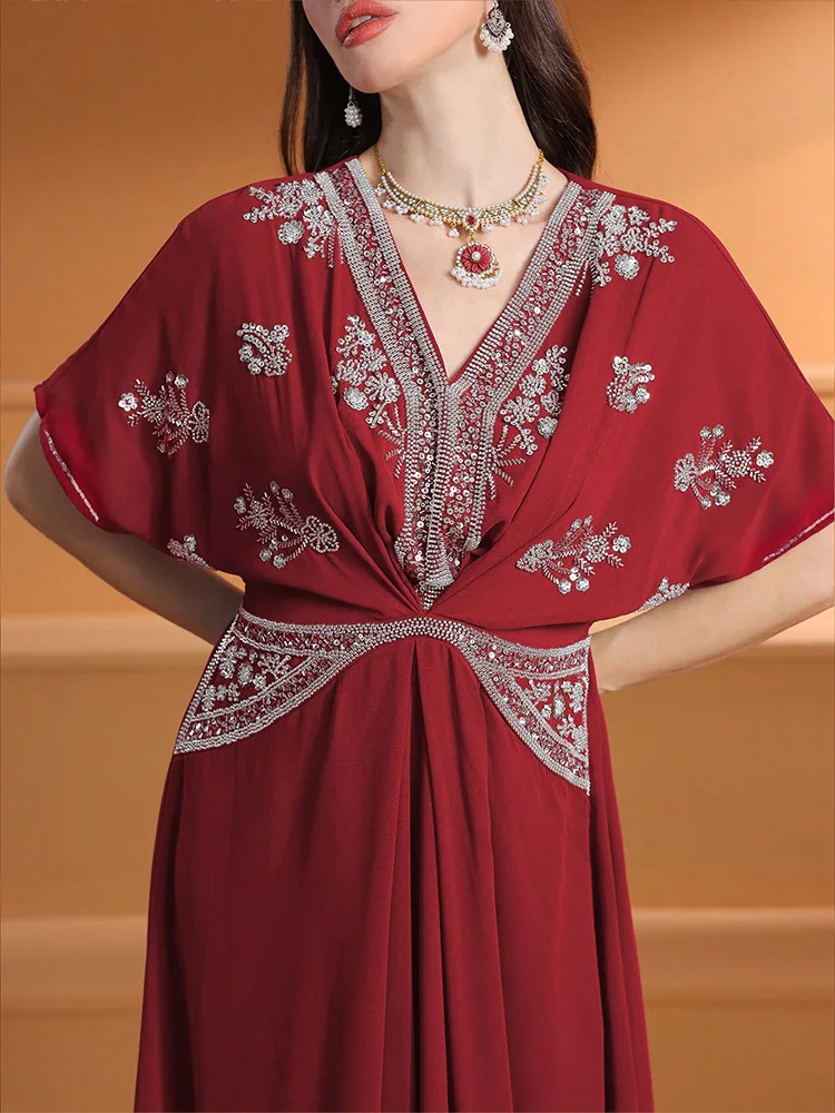 Moda Kadınlar V Yaka Uzun Elbi - Turkey Women Fashion incelemesi ve fiyatı