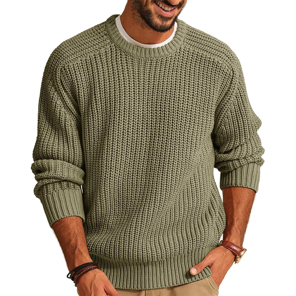 Erkek Örme Kazak Günlük Yuvarl - Ribbed Knit Sweater incelemesi ve fiyatı