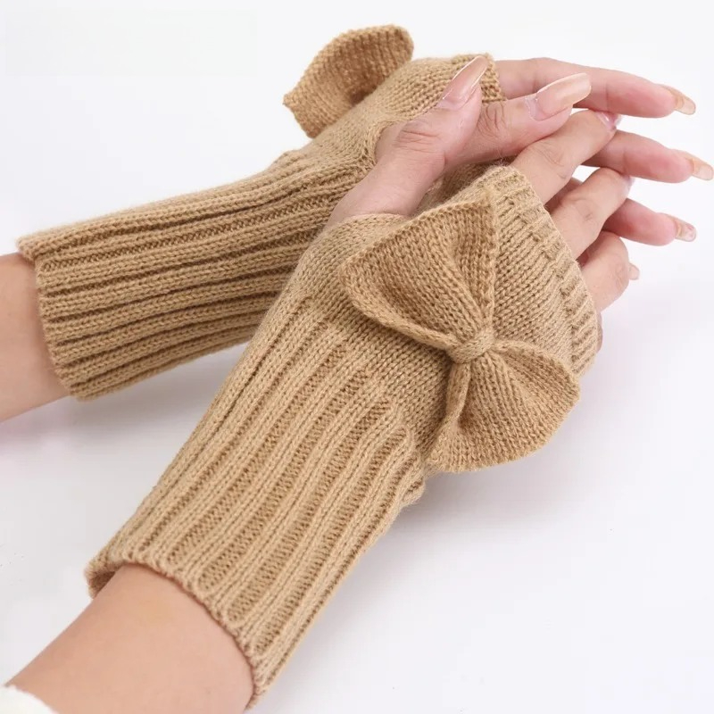 Örgü Fiyonklu Parmaksız Eldive - Women'S Fashion Gloves incelemesi ve fiyatı