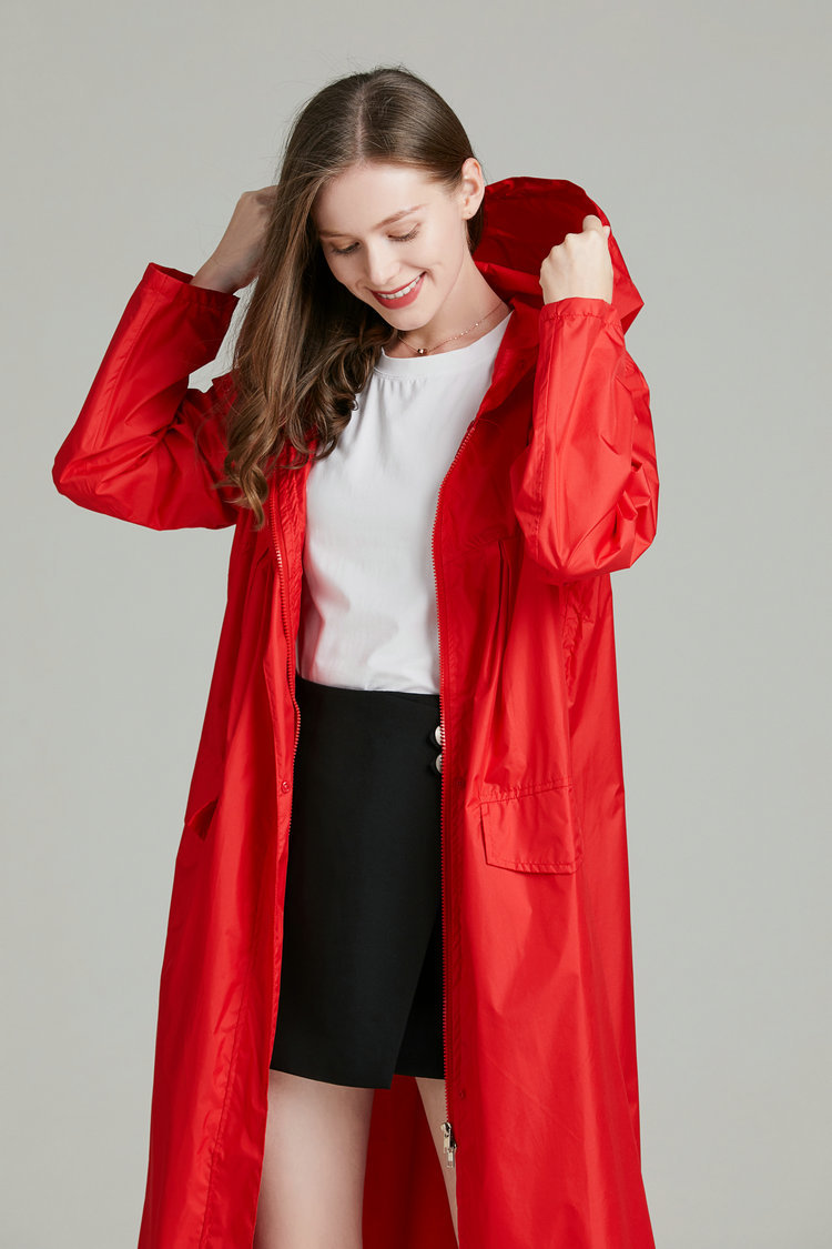 Kadın Hafif Kırmızı Siyah Nefe - Women'S Fashion Rain Jacket incelemesi ve fiyatı