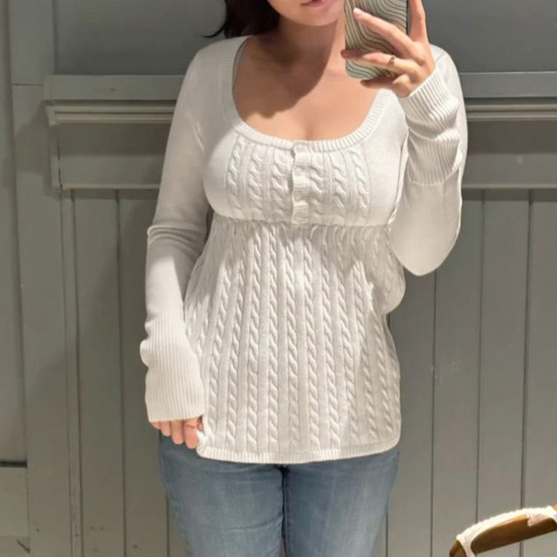 Tuularose Beyaz Örgü Kazak Mod - Ribbed Knit Sweater incelemesi ve fiyatı