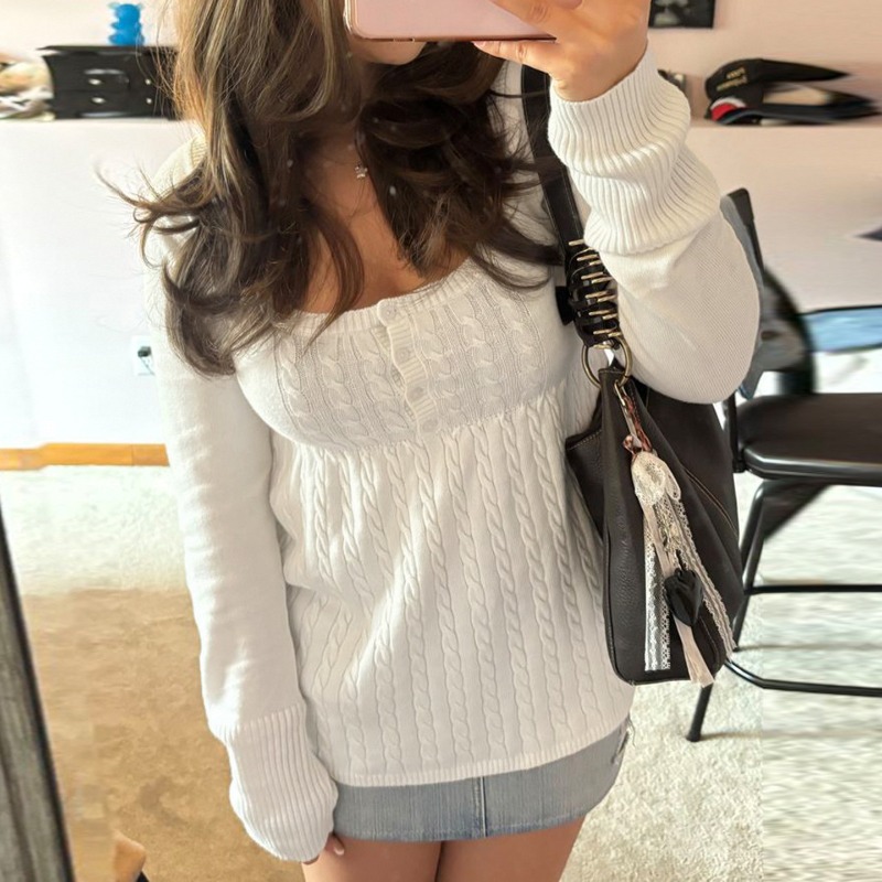 Tuularose Beyaz Örgü Kazak Mod - Ribbed Knit Sweater incelemesi ve fiyatı