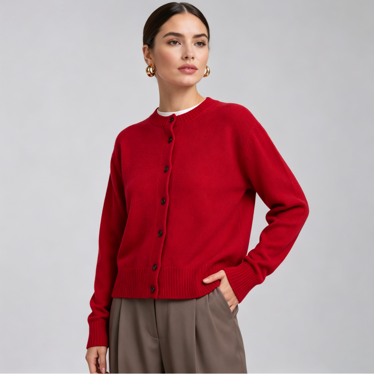 IG Kadın Kırmızı Bisiklet Yaka - Ribbed Knit Sweater incelemesi ve fiyatı