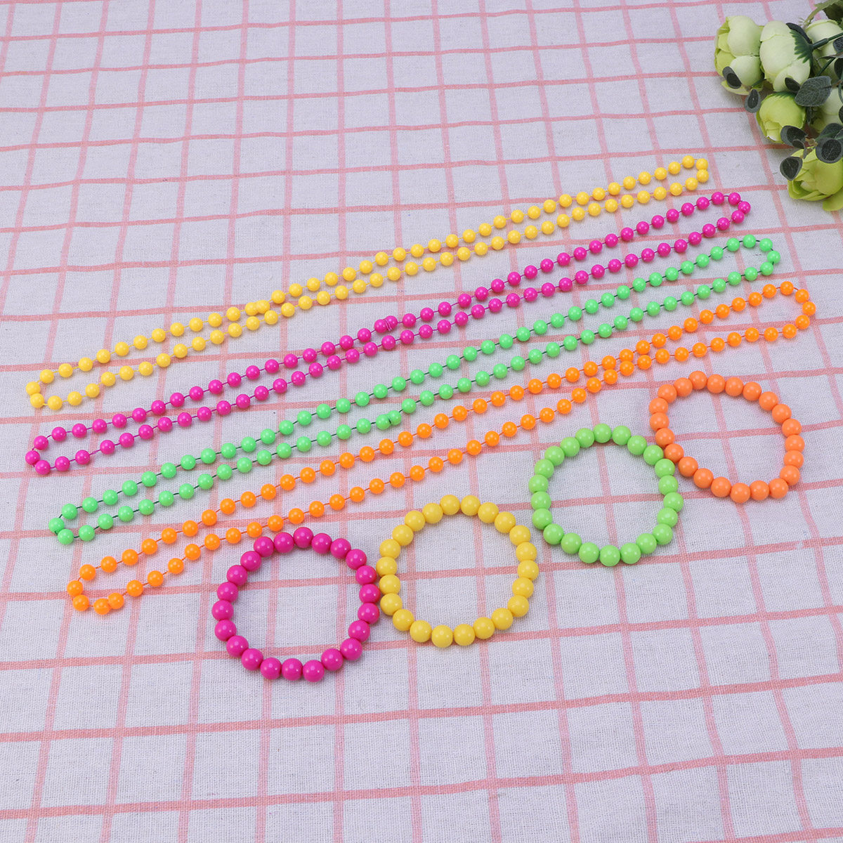 4 Adet Plastik Boncuklu Kolye  - Women Fashion 80S incelemesi ve fiyatı
