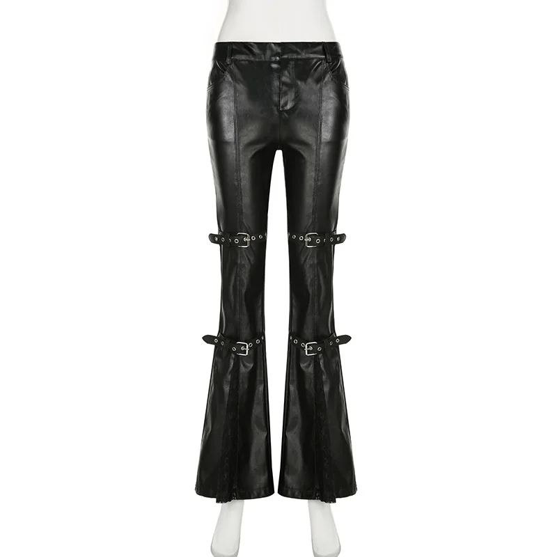 Kadın PU Deri İspanyol Paça Pa - Women'S Fashion Trousers incelemesi ve fiyatı