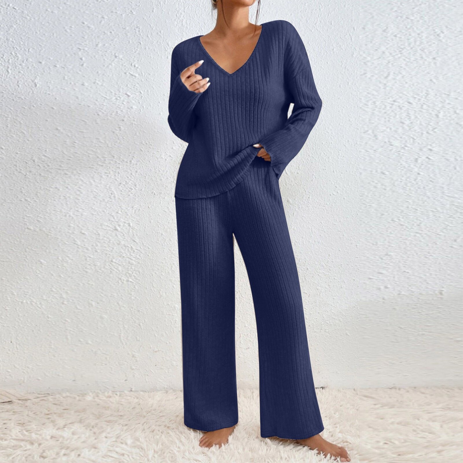 Kadın Sonbahar V Yaka Bol Kesi - Ribbed Knit Sweater incelemesi ve fiyatı