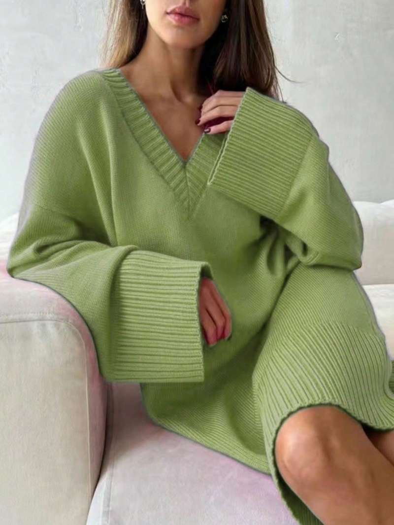 Büyük Beden Kadın Düz Renk Kaz - Ribbed Knit Sweater incelemesi ve fiyatı